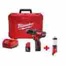 2407-22-2362-20 Milwaukee 12 Volt Lithium-ion Cordless 3 8 In Drill Driver Led Lantern Tool Kit 145242501011