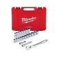 48-22-9410 Milwaukee Mechanics Tool Set Sae Ratchet And Socket 045242540655