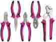 Opb-pb5pl 5-piece The Original Pink Box Pb5pl Pliers Set Womens Cutter Needlenose Tools 743841042067