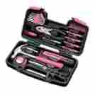 53882 Apollo Tool Set Pink 39 Piece Home Improvement Hammer Screwdriver Hex Keys Drill Bits 0738834153882