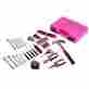57308 The Original Pink Box Ladies Home Repair Set 94pc Hand Tool Kit Plastic Case Mothers Day Gift 701649457308