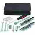 65976 Pittsburgh 53 Piece Tool Kit 1 4 In 3 8 Drive Metric Standard