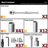 07445040363396 7445040363396 Husky Durable Sockets Accessories Ratchets Mechanics Tool Set