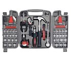 79-pc Apollo Multi-purpose Tool Kit Set Hammer Socket Wrench Pliers Case
