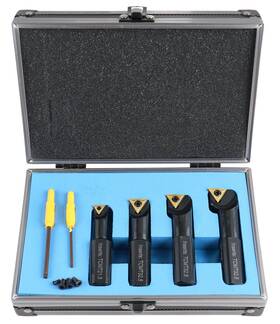 Ej99-2180 Accusize Industrial Tools 3/4 Inch 4pc Indexable Stubby Length Boring Bar Set With