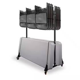 Adiroffice 313097339312 65 In X 33.7 Inch 67 Steel 600lb Capacity Folding Chair And Table Combo Car