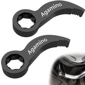 Agamino 730849400685 2pcs Pry Bar Wrench Adaptor Head Crowbar Adapter Tool 1/2 Inch Ratchet Adj