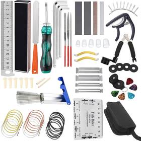Ahathyw 727376352341 67pcs Guitar Maintenance Kit Repair Tool Setup With Carry Bag Beginners For A