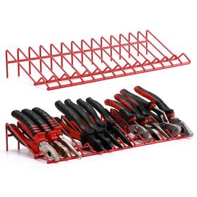 Ar097 Airtoon 2-piece Red 14 Slot Plier Rack Set 1-inch Slots Fit Most Pliers Pvc Coating