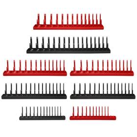 Ai-6sc Aiuitio 8pcs Socket Organizer Tray Set Sae And Metric Trays 2pcs 1/4 Inch 4pcs 3/8