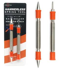 Kk01 Akgun 2-piece Dual Head Nail Setter And Door Hinge Pin Remover Tool Set Combinatio