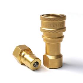Akjia 002124401802 1/4 Inch Npt Thread Iso B Carpet Extractor Brass Quick Connector Coupler
