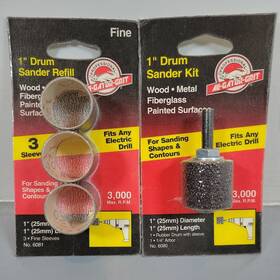 6081 Ali-gator-grit 1 Inch X Fine Drum Sander Refills 3pk Plus Kit