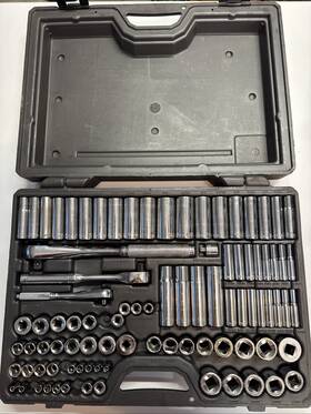 8005941 Allen Tools 91 Piece Socket Wrench Set With Carrying Case Usa 1/2 Inch 1/4 3/8