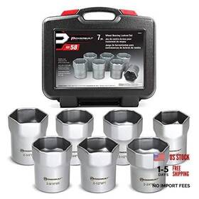 Alltrade Tools 028907272269 7 Piece Remover Tool Kit Rounded And Regular Wheel Bearing Locknut Socket Set