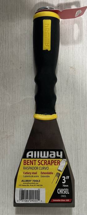 Ecb15148-cca0-4 Allway Bs3 Soft-grip Extendable Bent Heavy Duty Scraper With Pole Socket
