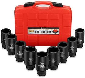 Anbull 742089998211 1/2 Inch Deep Impact Socket Set 9pcs Drive Axle Nut