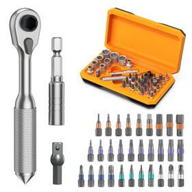 Ha144-ma06us Ankilo Ratchet Screwdriver Set 42 In 1 Torque Socket Diy Wr