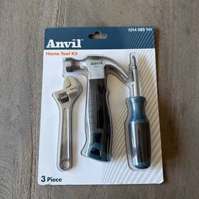 Anvil 820909918356 3-piece Home Tool Kit With Hammer Wrench And Screwdriver Bx-cc