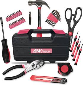 Gjb-39p Anxtech 39pcs Hand Tool Set General Household Kit Storage Plastic Toolbox Usa