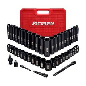 Ab2115-49pc Aoben 3/8-inch Drive Impact Socket Set 49 Pieces 6 Point 5/16 Inch - 3/4 8mm