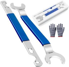 Aottykro 757859254381 32mm And 36mm Fan Clutch Wrench Set With Pulley Holder Heavy Duty Blue Handle
