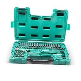 St09540g Apex Tool Group 63 Piece Mechanics Set Sae And Metric 1/4 Inch Drive 72 Tooth Ratchet