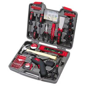 Apollo 313037380305 Home Tool Kit With 4 8 Volt Cordless Screwdriver 144 Piece