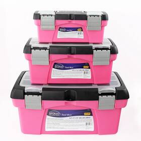 3-components Apollo 313050674665 10 Inch 12.5 And 16 Tool Box In Pink