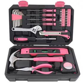 Apollo 313053831812 Household Tool Set 39 Piece Diy Hand Tools Kit Case Hammer Wrench Pliers