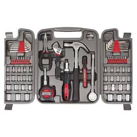 Apollo 313109267220 Tool Kit 79 Piece Multi Purpose Household Hand Tools Set With Case Durable