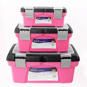 3-components Apollo 445022850814 10 Inch 12.5 And 16 Tool Box In Pink