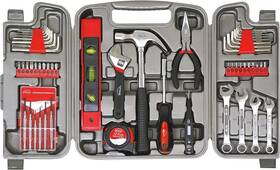 Apollo 745332313069 Tools 53 Piece Home Repair Tool Set With Toolbox Storage 53-piece Red