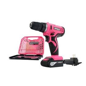 79856079 Apollo Tools 10.8 Volt Dt4937p Cordless Drill With 30pc Accessory Set Pink