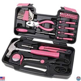 B001gxpzeq Apollo Tools 39-piece Household Tool Set In Toolbox - Essential Hand For Diy And Repairs