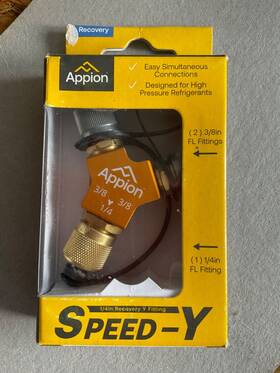 Spdy14 Appion Speed-y Part # -1/4 Inch Recovery Fitting