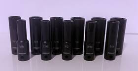 As21211sd Arcan Tools 1/2 Inch Drive Deep Impact Socket Set 11 Pc Standard