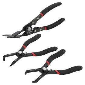 10074-2 Ares 10074 3-piece Push Pin And Panel Clip Pliers Set Black