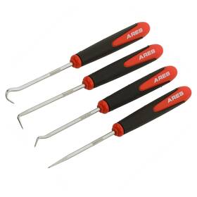 10034 Ares 840129905554 Mini Hook And Pick Set - 4-piece Includes Angled Straight F