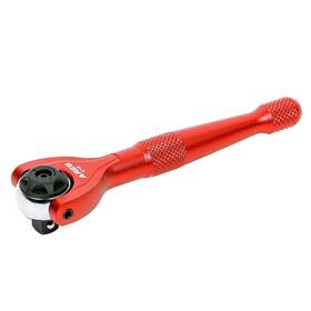 42108 Ares 840129909194 Red 1/4-inch Drive 90-tooth Mini Swivel Head Ratchet - 250 Degree Swi