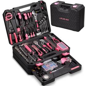 Ts450-015 Arucmin 450-piece Pink Tool Set Home Kit With Toolbox Storage Case Ho... Fast Ship