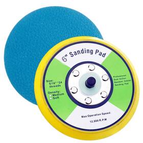Asabocai 725423918908 1pcs Psa Sanding Pads And Backing Pad For Dual Action Air Sander 6 Inch