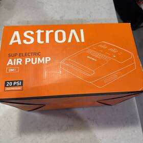 Astroai 810074985048 Dm1 Sup Electric Air Pump 20 Psi Built In Led Screen Orange/black