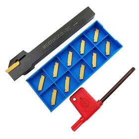 Aszlbym 747388757590 Lathe Grooving Tool Holder Cut-off Mgehr1212-2 With 11pc