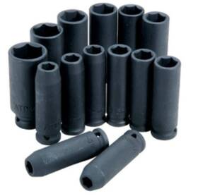 Atd 663126043018 Tools 4301 6-point 14-piece Metric Deep Impact Socket Set