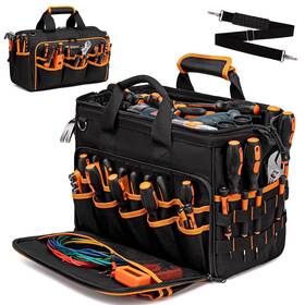 Auropeak Wmtb-02 17-inch Electrician Tool Bags For Men 46-pocket Heavy Duty Bag Foldabl