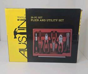 Austin 810035354227 Tools 26-piece Plier And Utility Set New In Box. 20 Bits 6