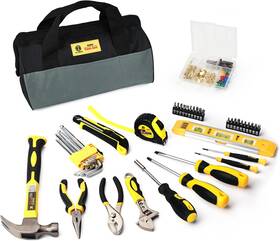 B Bosi Tools 711181483390 142 Pcs Tool Set Home Repairing Kit With 13-inch Wide Mouth Open Storage T