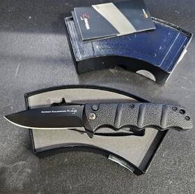 01kals135soi B Ker Plus Kalashnikov Button Lock Manual Flipper Pocket Knife D2 Steel Blade