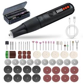 Ms0101a Baiqi 8.0v Cordless Rotary Tool 5 Speeds 65 Pcs And Accessories Multi